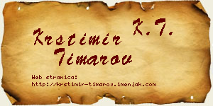 Krstimir Timarov vizit kartica